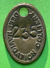Brass Miners Check Tally Token - Deep Navigation Colliery (Treharris)  No 235