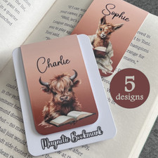 Personalised Magnetic Bookmark Floral Gift For Her Kids Him Book Lover Bookworm