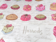 Harrods Cakes on Display Tea Towel 100% cotton new