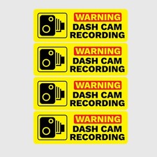 Dashcam Vehicle Recording CCTV Warning Sticker Notice For Car Van Bus Lorry Taxi
