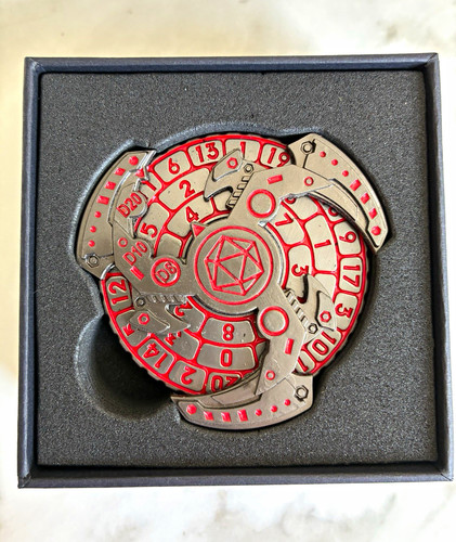 Metal mechanical d20 dice - metal,