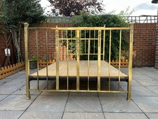Charming Edwardian Style Brass & Cast Iron Double Bed Frame – Great Condition