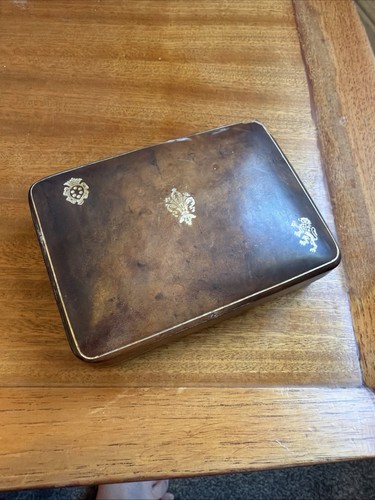 Florentine leather box trinket - box,