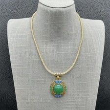 SJ Pearl Green Agate Pendant