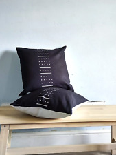 Boho Black and White Cushion Cover stripes dots pattern/strong/luxury 18x18"45cm