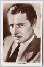 RPPC Ronald Colman Classic Portrait Picturegoer 202c 1930s Film Star Card