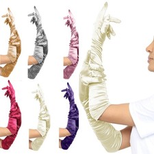 Ladies long ruched satin - long,