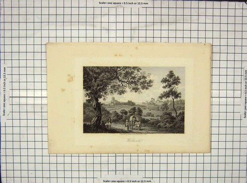 Original old antique print - original,
