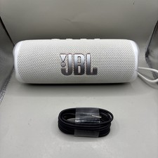 JBL Flip 6 Bluetooth Portable Speaker System - White With Charger A Few Marks