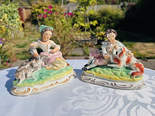 Pair antique staffordshire - of,