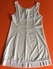 Vintage Retro 1950-60s Babydoll Nylon Lace Slip Petticoat Blue Small 6-8 Petite