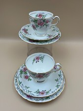 1930-41 Two Trios of Delphine china, [wild rose] in great condition.