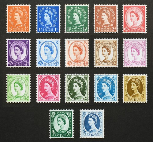 1960 wilding stamps - gb,