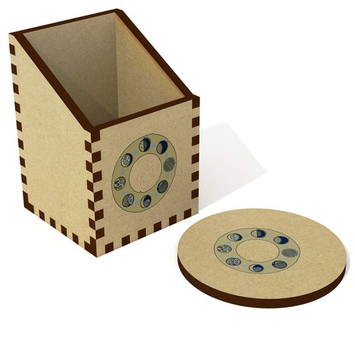 Moon cycle desk tidy pen - 'moon,