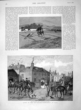 Original Old Antique Print