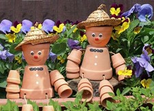 Hanging terracotta flower - flower, pot
