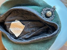 Vintage Royal Marines Beret And Cap Badge Size 56