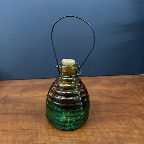 Vtg amber green bee hive - vtg,