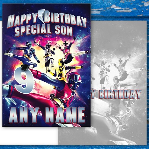 Power rangers birthday card - birthday,