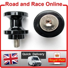 8mm Motorcycle Paddock Stand Bobbins Extra Large For Honda & Suzuki M8 Black