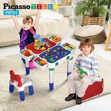Picasso Tiles Building Block Activity Table & Chair Set with Storage