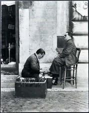 Vintage Press Photo Shoe Shine Machine 50s Ft 2828 - Print 21x27 cm