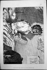 Old Undress Rehearsal A B Frost Boy Nightshirt Playing Instrument 187 Victorian