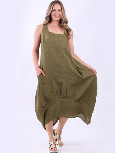 Women linen balloon hem summer - women,
