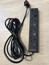 Extension Lead 4M , 7.5M Cable Surge Protected 4 Gang Plug Socket UK