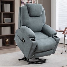 Riser and Recliner Chair with Vibration Massage, Heat, Quick Assembly, Grey