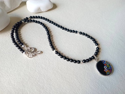 Handmade beaded necklace with