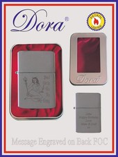 Dora Engraved polished chrome