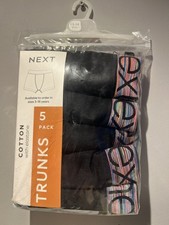 Boys Next Black Trunks 5 Pack