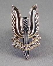 SAS pin badge. Special Air Service. Army Military. Metal. Enamel. Who dares Wins