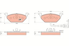 Front brake pad set disc - set,
