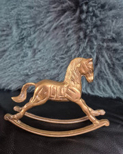 Vintage Brass Rocking Horse
