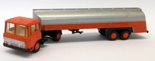 Lion Car 1/50 Scale - Jim019 DAF Truck Cab & Tanker Orange / Silver