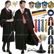 UK Harry Potter Gryffindor Ravenclaw Slytherin Robe Cloak Tie Costume Wand Scarf