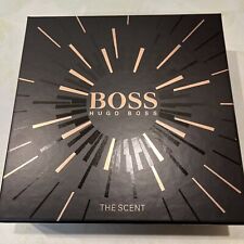 Hugo Boss Empty Gift Box Black & Gold Storage Container 22cm Square 7cm Deep