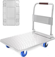 Push Cart Dolly Cart Platform Hand Truck  1500LB Platform Heavy Duty Folding