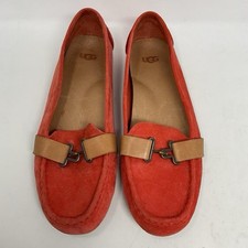 Ugg Suede & Leather Loafers Size UK 6.5 (Of)