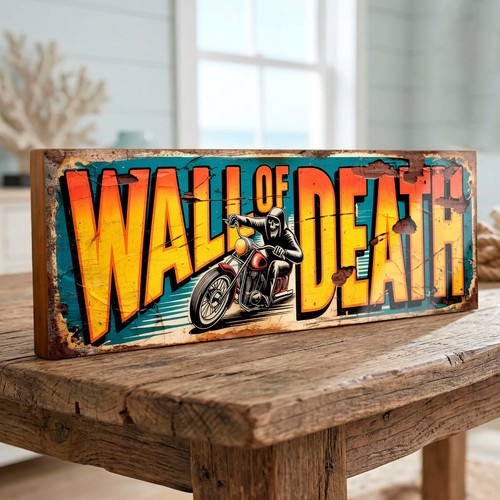 Wall death wood 40cm sign - wall, of