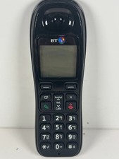 BT1000 Twin Cordless Phone Handsets Black DECT Big Buttons Caller ID