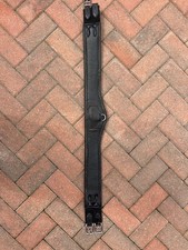Albion 46" Long English Leather Black Girth with D Ring