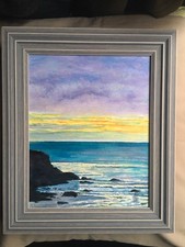 Original oil painting, Sunset