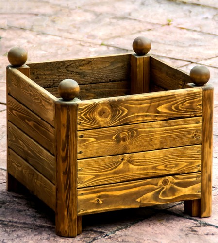 Garden wooden planters 40cm - garden,