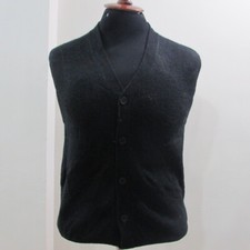 Wood Wards Men's 100% Wool Cardigan Sleeveless Chest Size 38/40 UK S Sku 6542