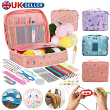59PCS Crochet Hook Set 5 Rolls Yarn Knitting Needles Kit for Starters beginners
