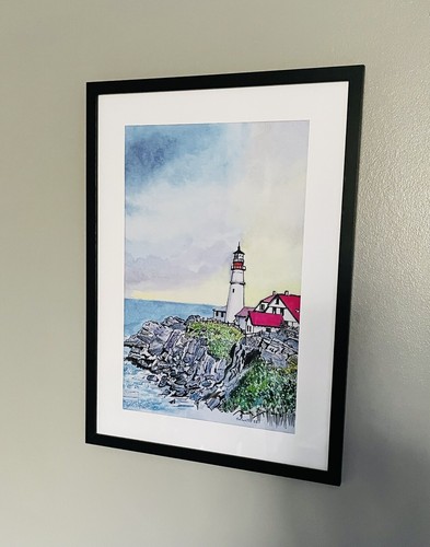 Wall art print lighthouse - art, &