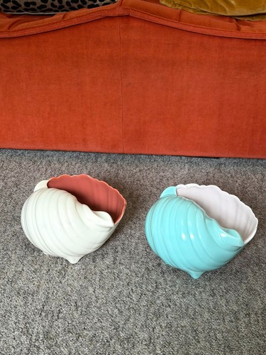 Pair vintage poole pottery - of,